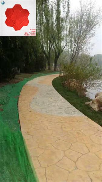 天津動(dòng)物園壓花路面